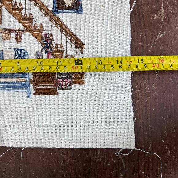 Vintage HOME HEART HAPPINESS Living Room Scene COMPLETED Cross‎ stitch - Picture 7 of 7